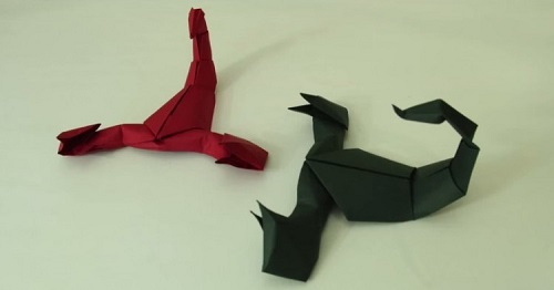 Cách gấp bọ cạp giấy - origami