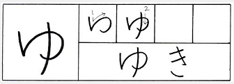 chữ yu - hira