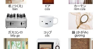 Từ vựng tiếng Nhật về các vật dụng trong nhà
