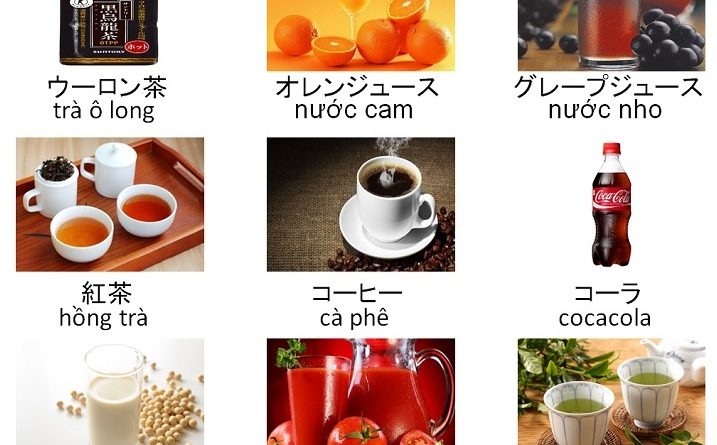 Từ vựng tiếng Nhật theo chủ đề đồ uống