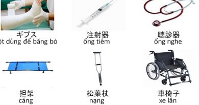 Từ vựng tiếng Nhật theo chủ đề Dụng cụ y tế